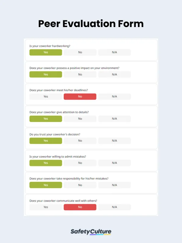 peer evaluation fom