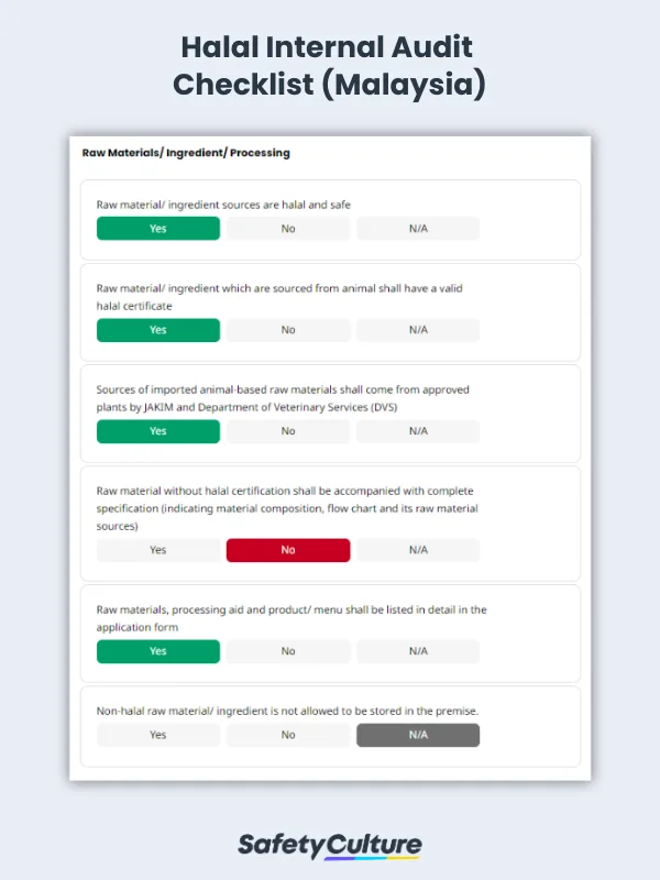 Halal Internal Audit Checklist (Malaysia)