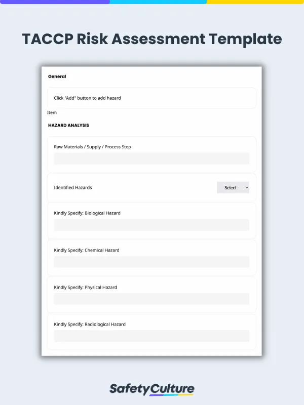 TACCP Risk Assessment Template