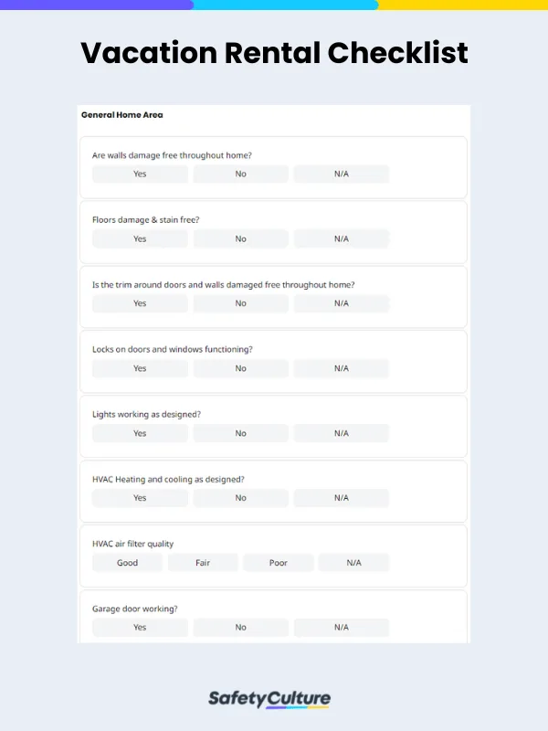Vacation Rental Checklist