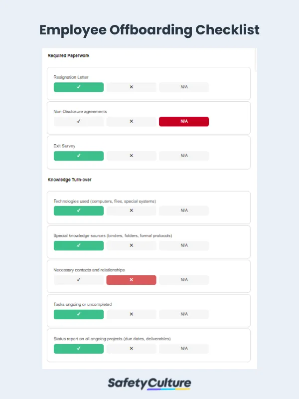 Employee Offboarding Checklist