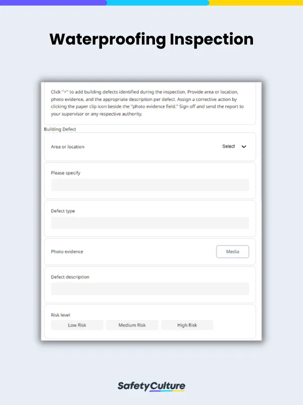 Fix and Waterproofing Inspection Checklist