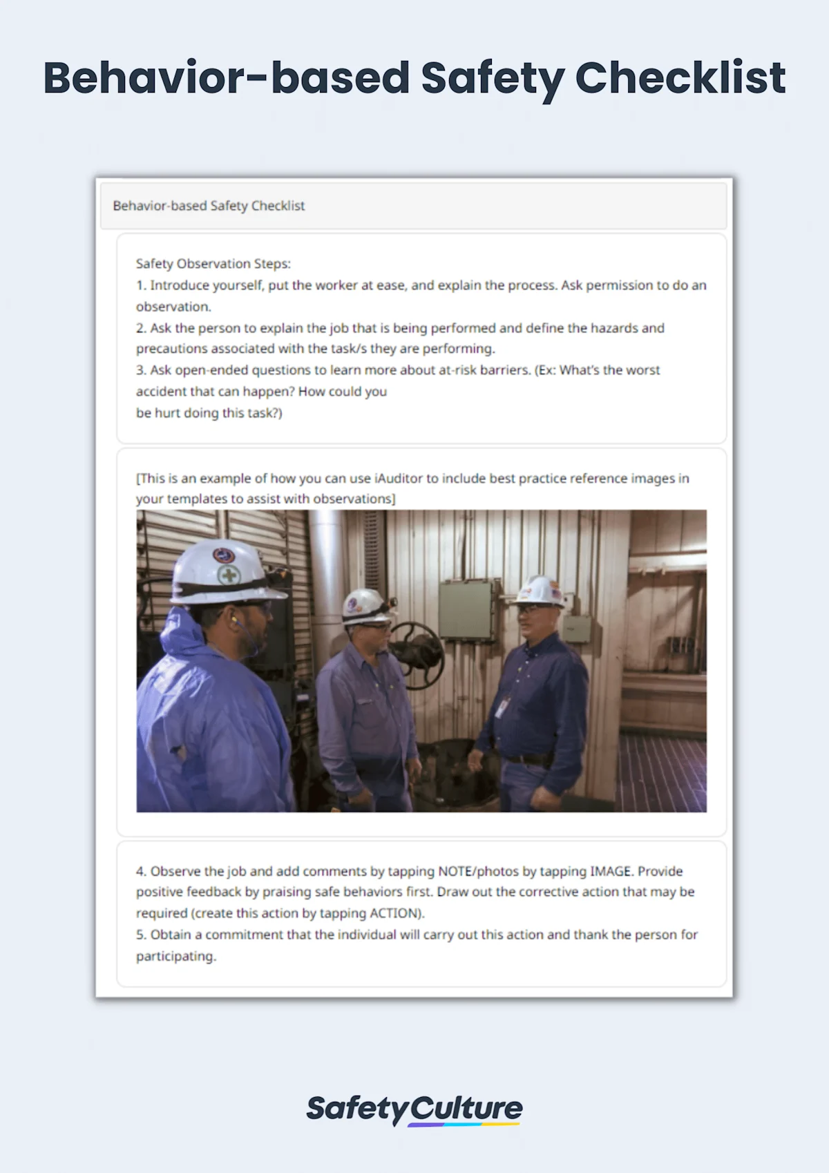 Behavior-based Safety Checklist