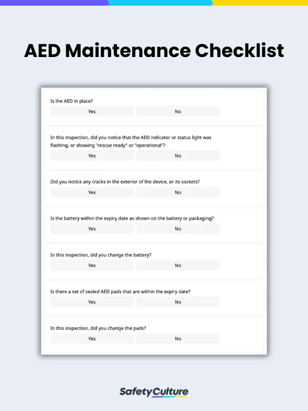 AED Maintenance Checklist