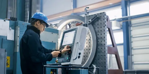 An inspector following the ISO 9001 Process Control Plan template