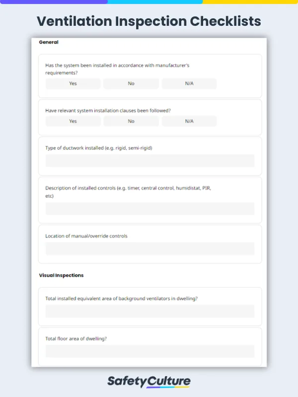 ventilation inspection checklists