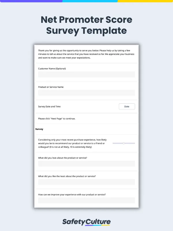 Net promoter score survey
