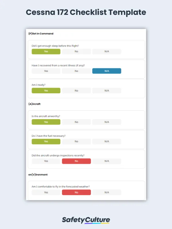 Cessna 172 Checklist