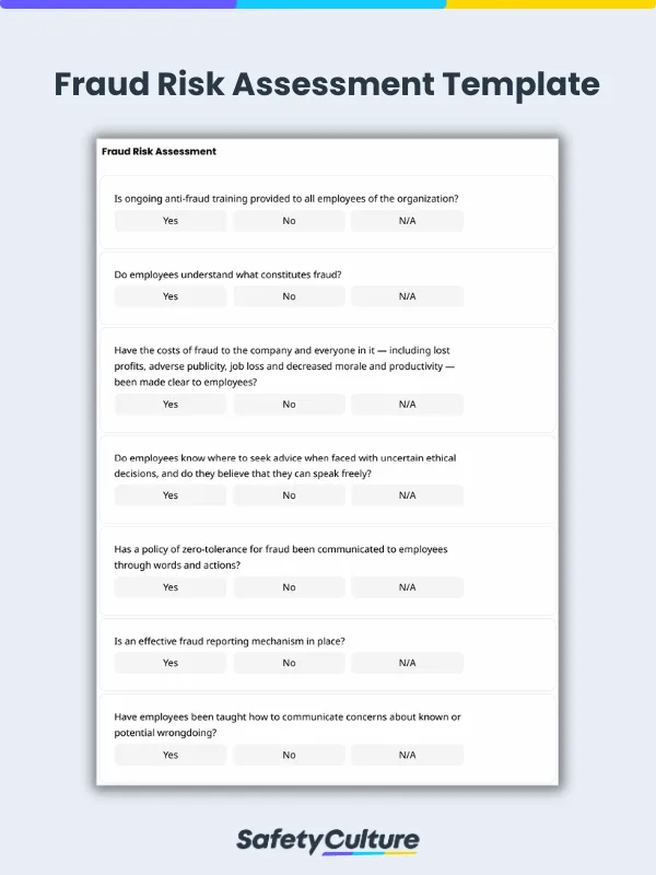Fraud Risk Assessment Template