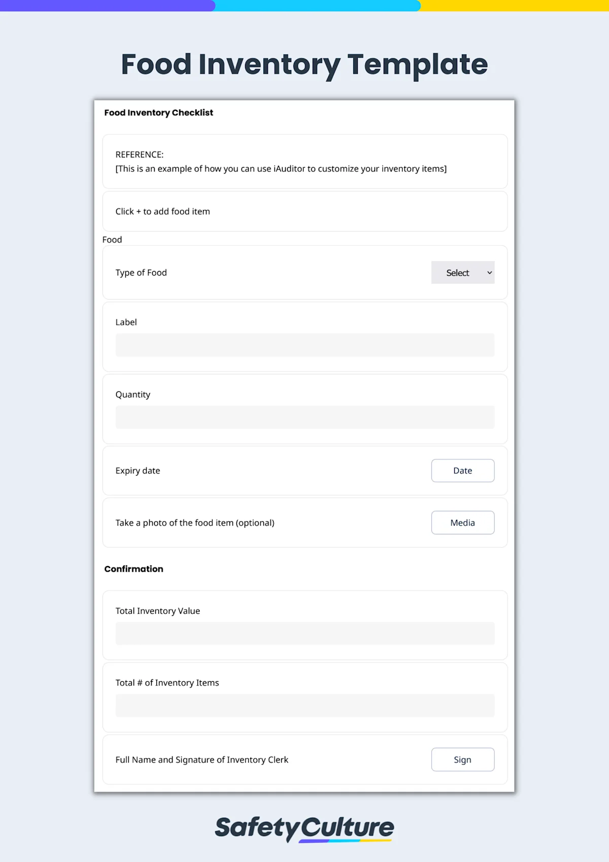food inventory template