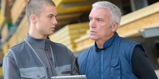 Two inspectors using a vendor oversight checklist