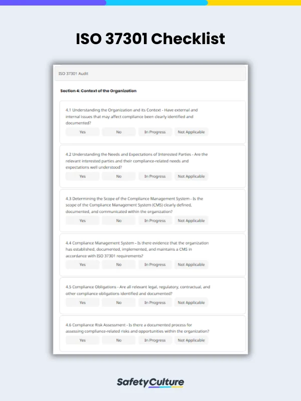 ISO 37301 Checklist