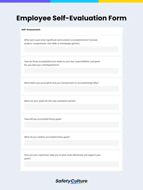 Employee Self-Evaluation Form