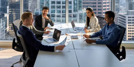 Board members are identifying all possible risks that may cause disruptions using an operational resilience plan template.