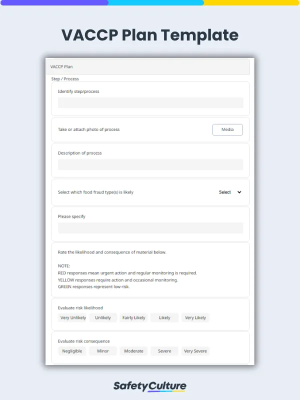VACCP Plan Template