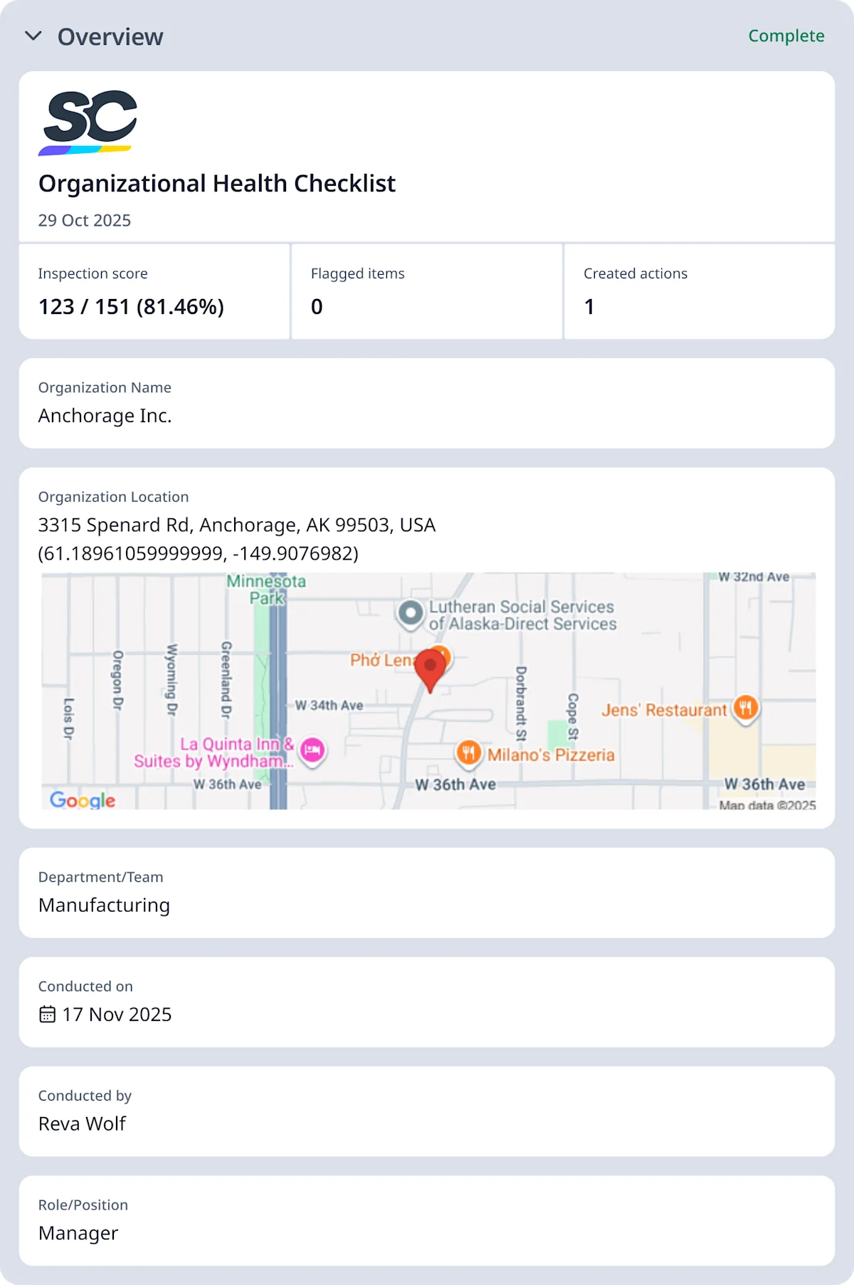 Organizational Health Checklist