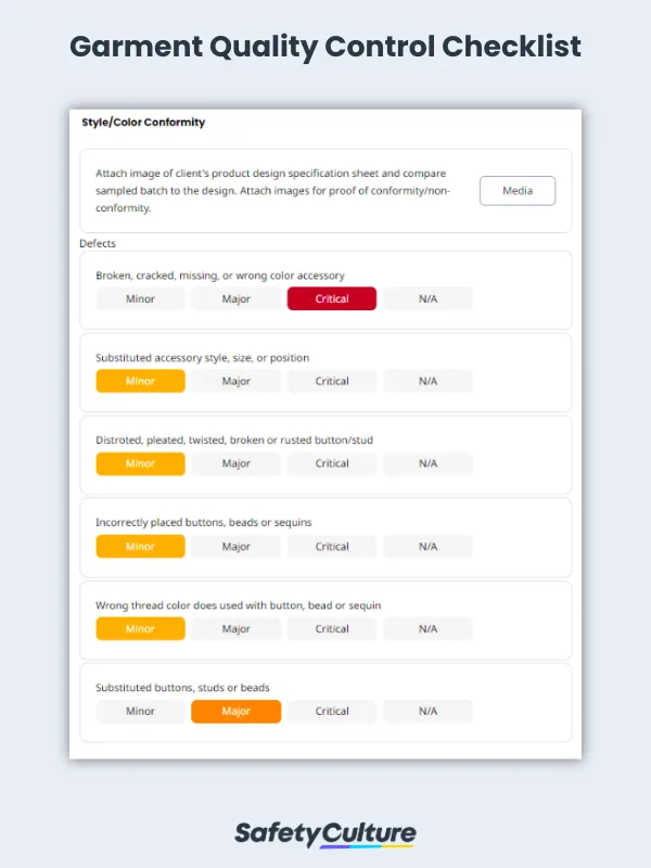 Garment Quality Control Checklist