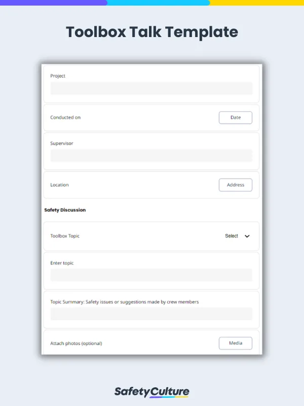 Toolbox Talk Template