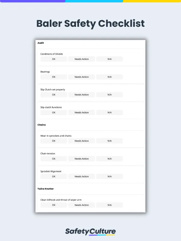 Baler Safety Checklist