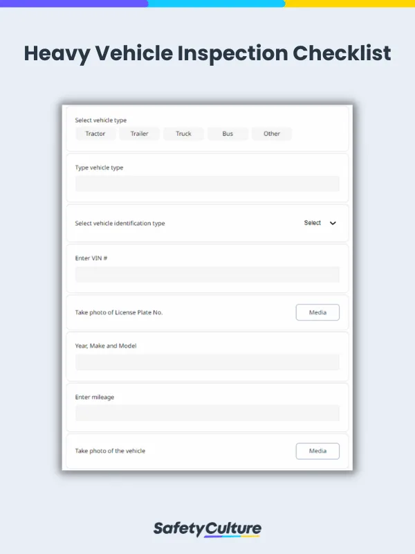 Heavy Vehicle Inspection Checklist