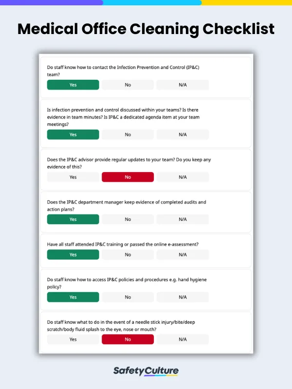 medical office cleaning checklist