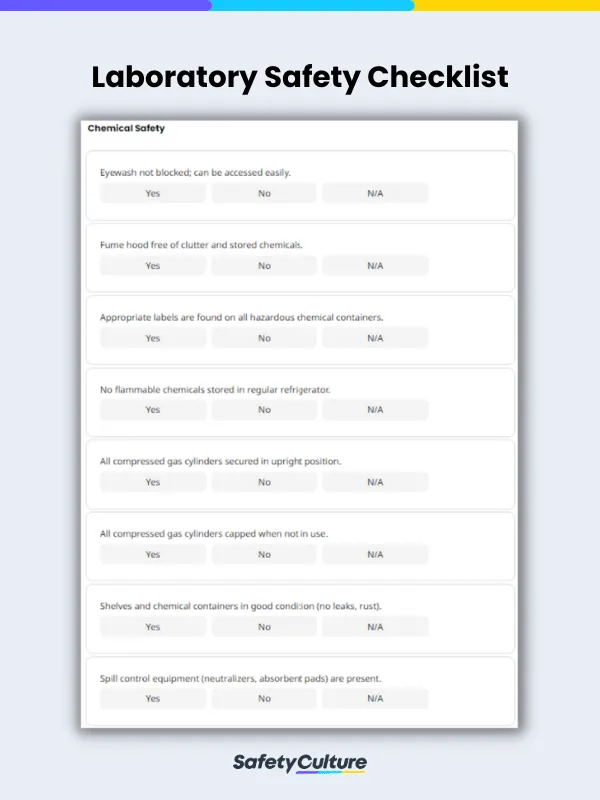 Laboratory Safety Checklist