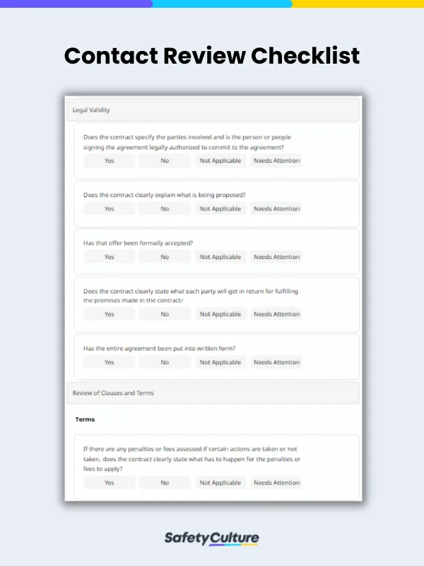 Contact Review Checklist