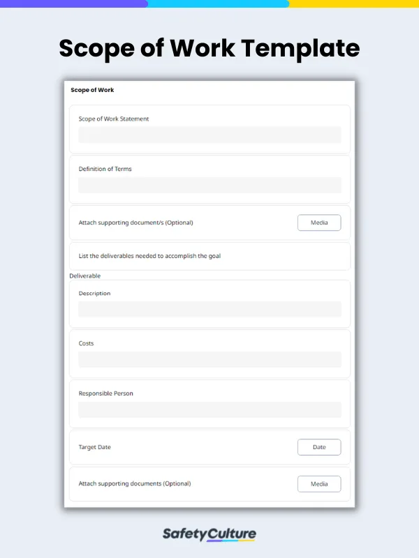 Scope of Work Template