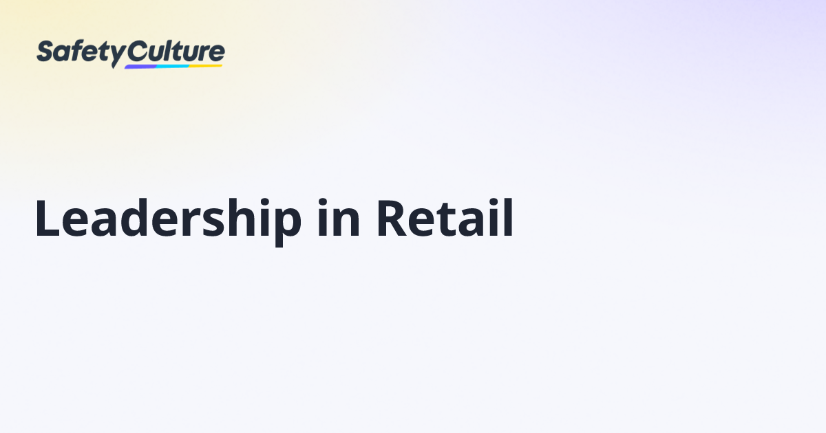 Leadership In Retail Free Course