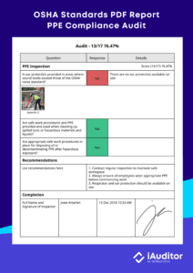 normes osha pdf exemple de rapport